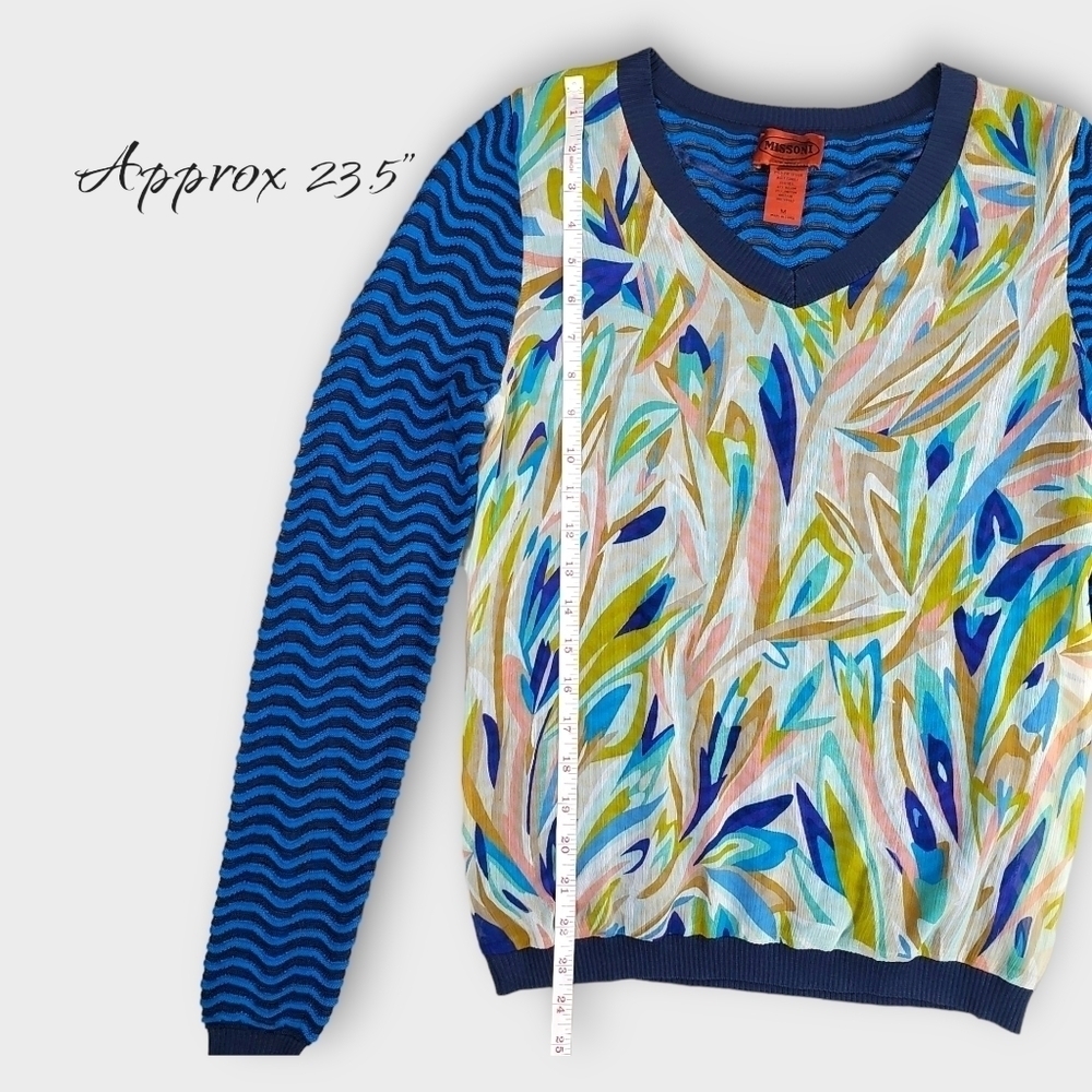Missoni for Target V Neck Mixed Media Sweater - Picture 10 of 13